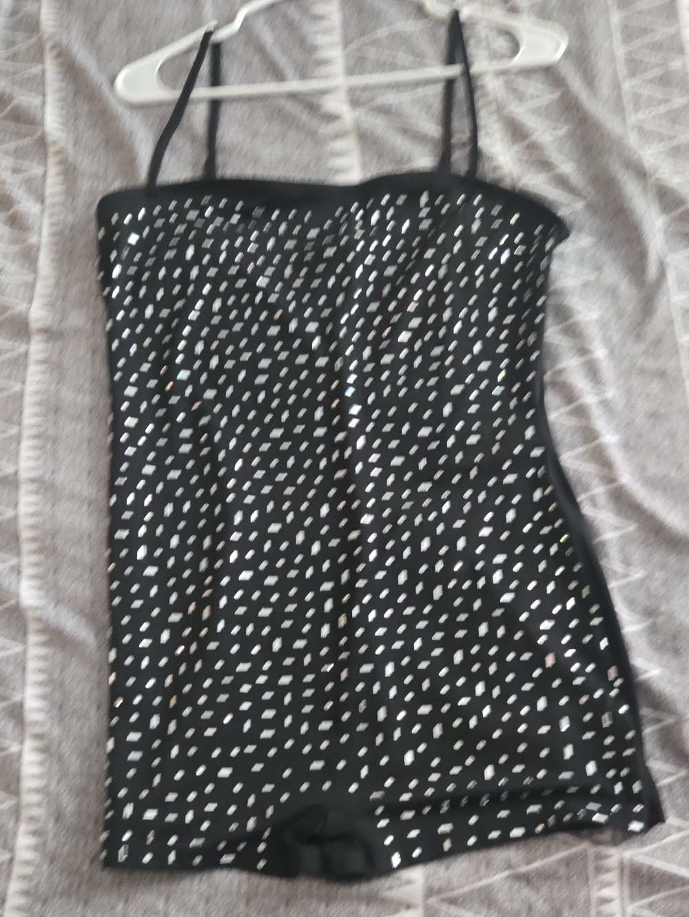 SHEIN Black Sequin Dot Cami